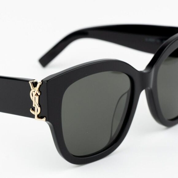NEW Saint Laurent  SLM95/F 001 Black Grey Oversized Cat Eye Women Sunglasses main image 11